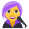 Woman Singer emoji on Emojione